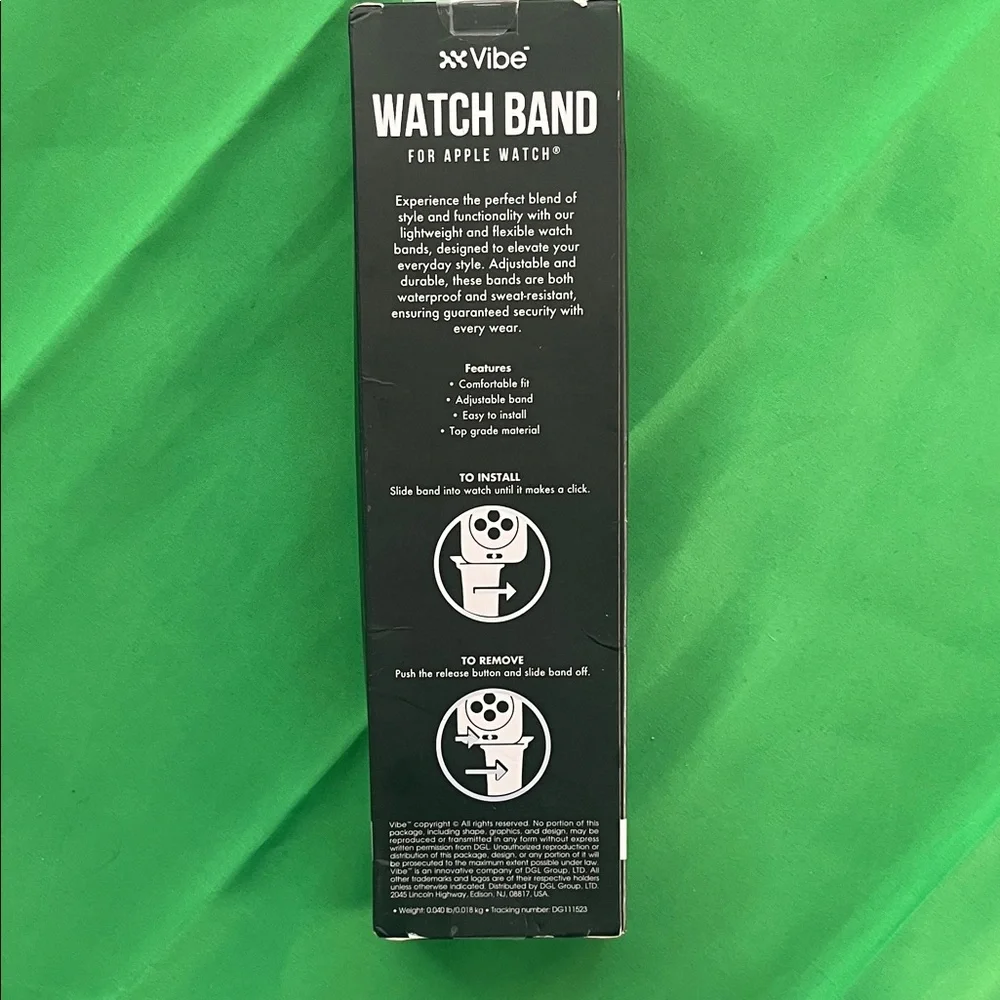 Vibe Midnight Black Apple Watch Band